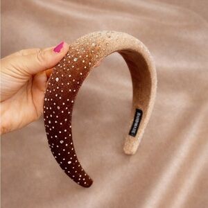 Brown Crystal Headband